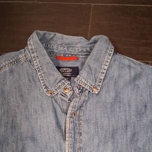 Signature Strauss & Co. Light Blue Denim Shirt 3XL